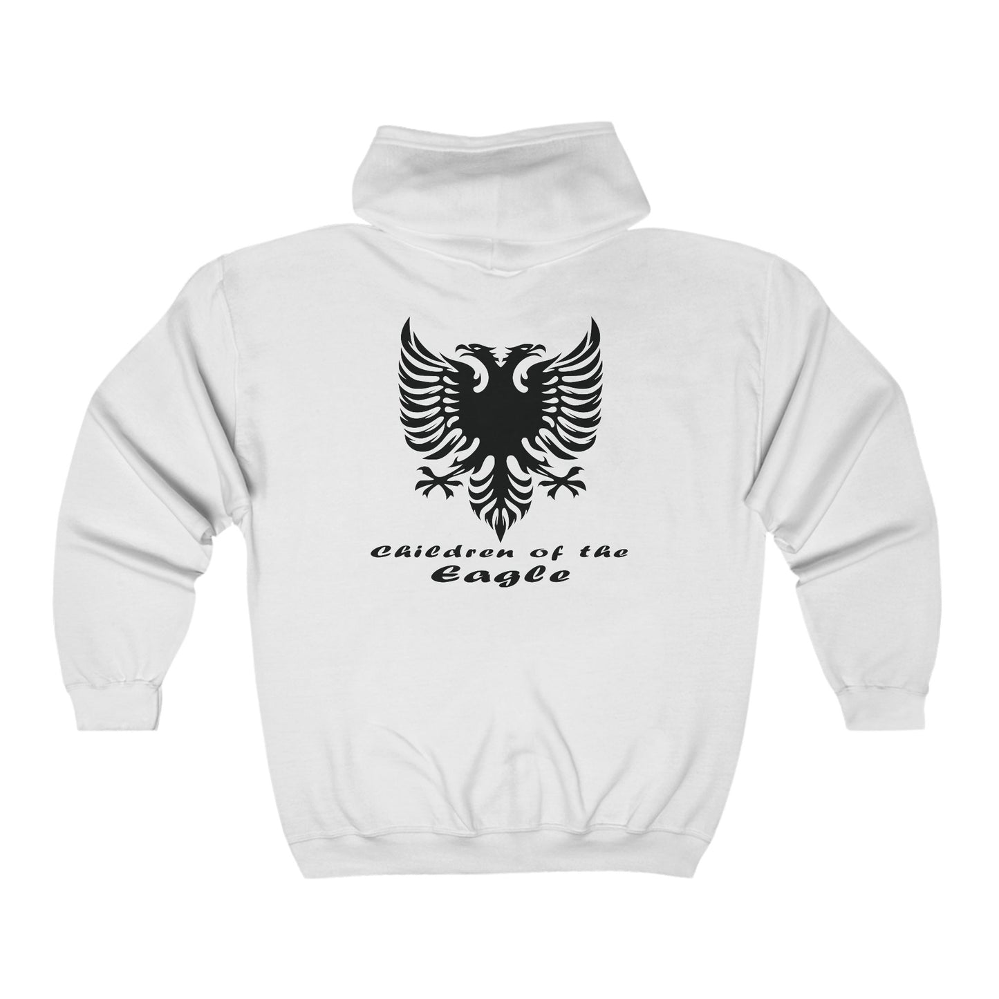 Children of the Eagle - Tribal Eagle Design - Back of the Hoodie Design - Unisex Heavy Blend™ Full Zip Hooded Sweatshirt