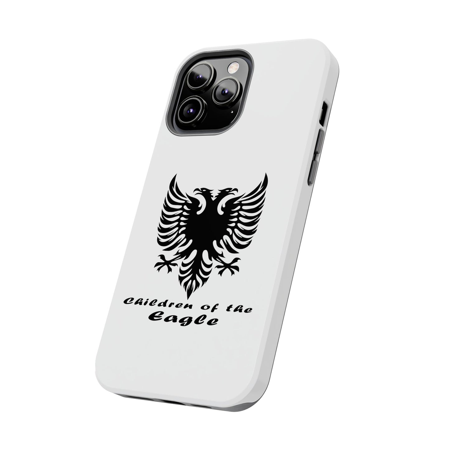Children of the Eagle, Albanian Flag design, White, Tough Phone Cases