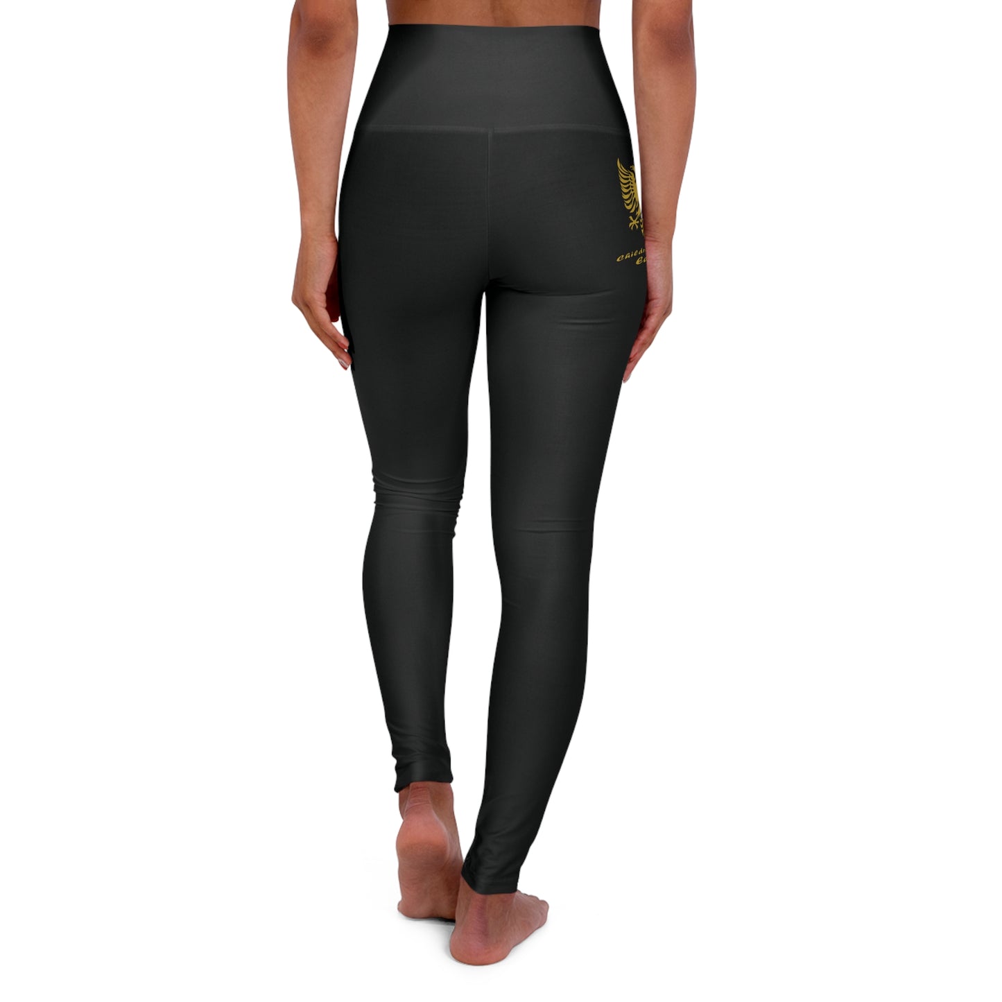 High Waisted Yoga Leggings (AOP) - Children of the Eagle Design
